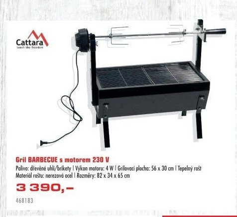 Gril BARBECUE s motorem 230 V