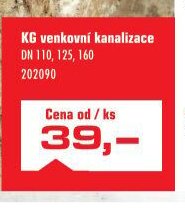 KG venkovní kanalizace