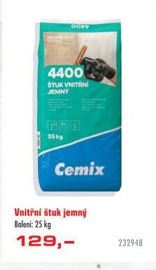 Vnitřní štuk jemný