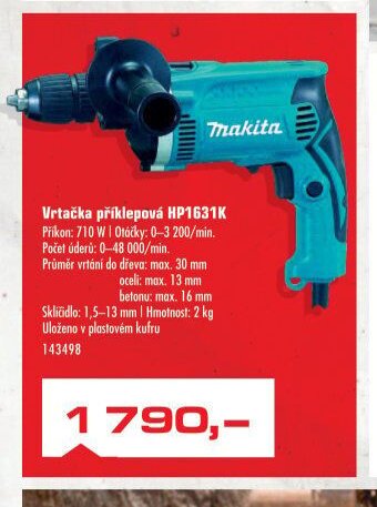 Vrtačka příklepová HP1631K