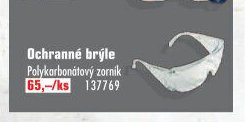 Ochranné brýle Polykarbonátový zorník