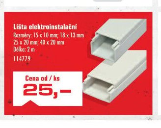 Lišta elektroinstalační