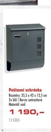 Poštovní schránka antracitová
