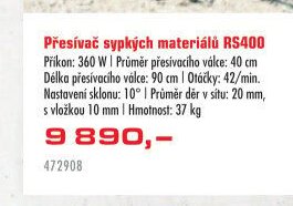 Přesívač sypkých materiálů RS400