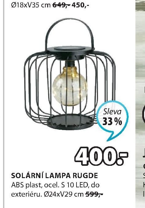 Solární lampa RUGDE