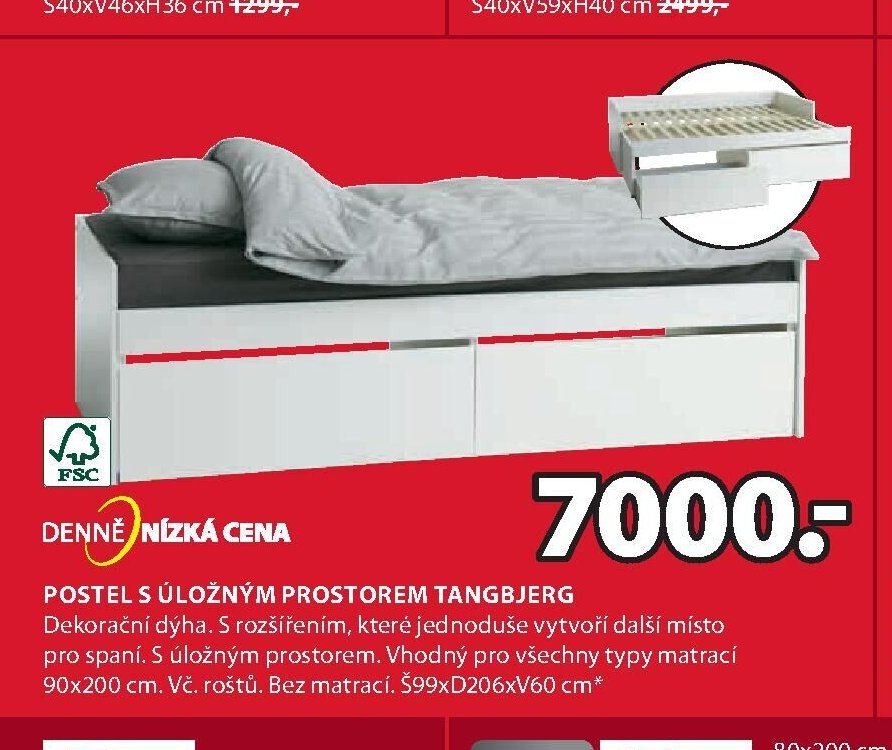POSTEL S ÚLOŽNÝM PROSTOREM TANGBJERG