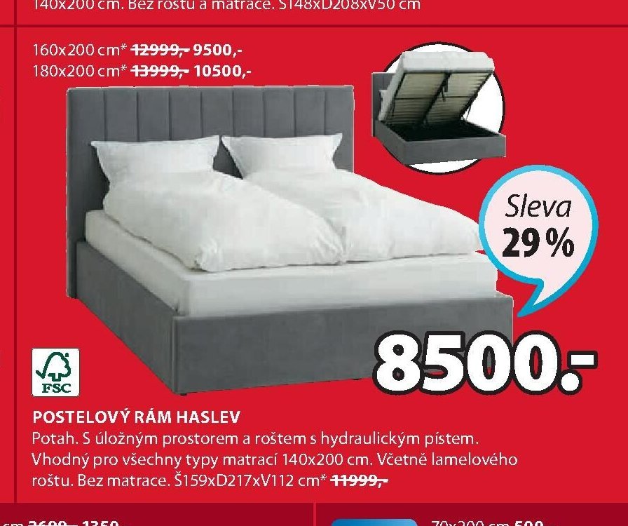 POSTELOVÝ RÁM HASLEV