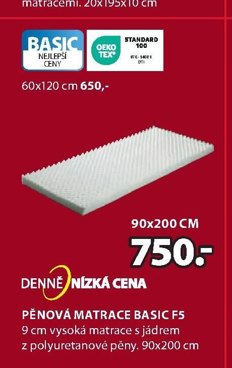 PĚNOVÁ MATRACE BASIC F5
