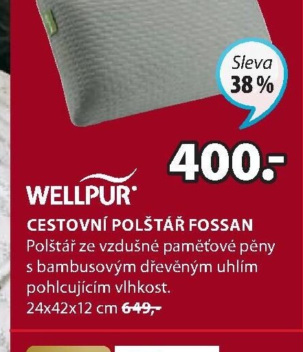 CESTOVNÍ POLŠTÁŘ FOSSAN 24x42x12 cm