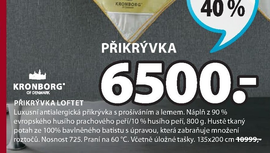PŘIKRÝVKA LOFTET 135x200 cm
