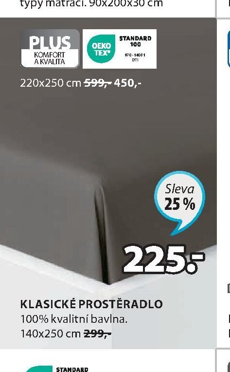 Klasické prostěradlo