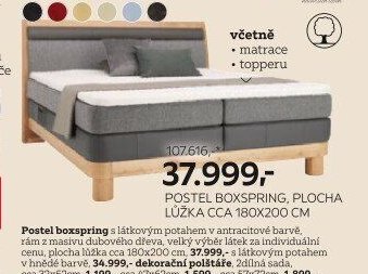 POSTEL BOXSPRING, PLOCHA LŮŽKA CCA 180X200 CM