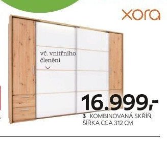 Kombinovaná skříň, šířka cca 312 cm