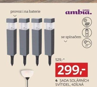 Sada solárních svítidel, 4dílná