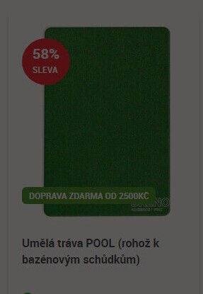 Umělá tráva POOL (rohož k bazénovým schůdkům)