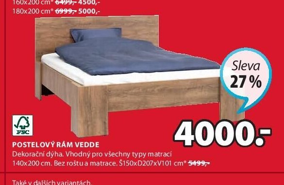 POSTELOVÝ RÁM VEDDE