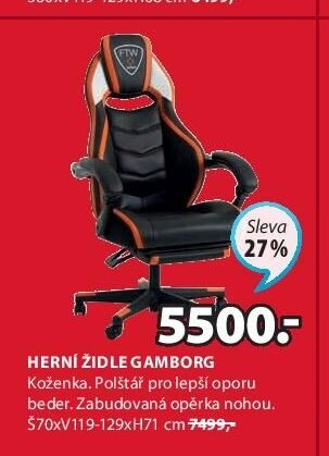 HERNÍ ŽIDLE GAMBORG