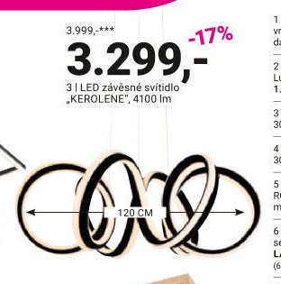 LED závěsné svítidlo „KEROLENE“