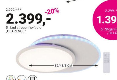 LED stropní svítidlo „CLARENCE“
