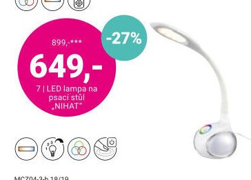 LED lampa na psací stůl „NIHAT“