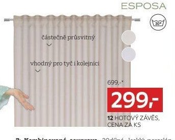 Hotový závěs