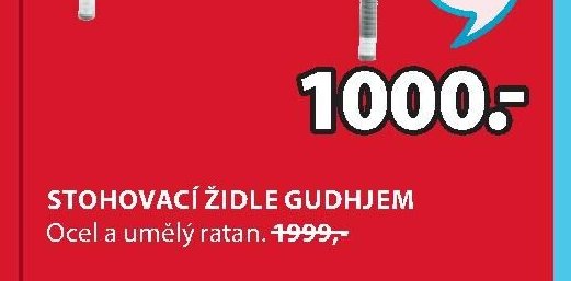 STOHOVACÍ ŽIDLE GUDHJEM