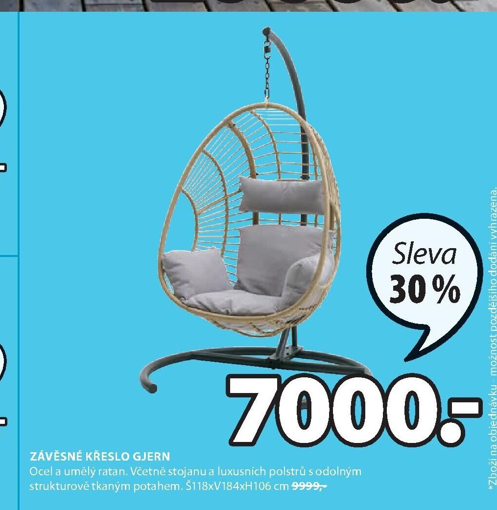 ZÁVĚSNÉ KŘESLO GJERN