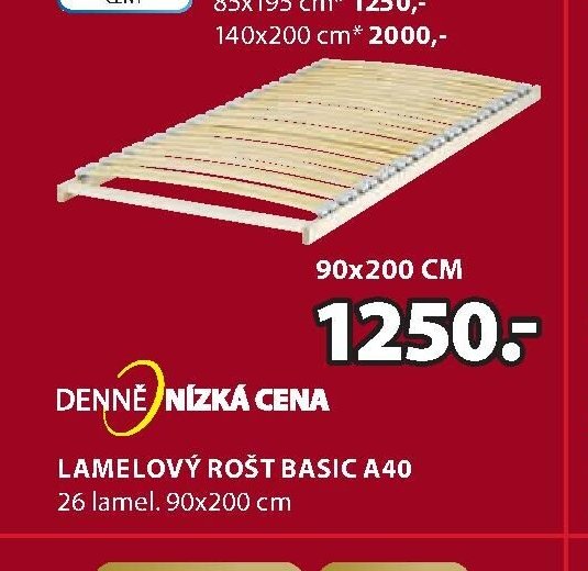 Lamelový rošt Basic A40