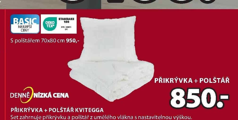 Přikrývka + polštář KVITEGGA