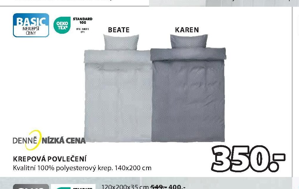 Krepové povlečení Beate