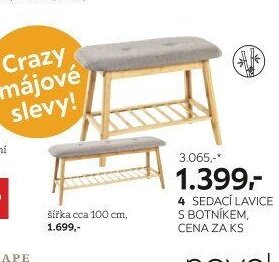 Sedací lavice s botníkem