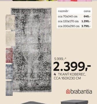Tkaný koberec, cca 160x230 cm