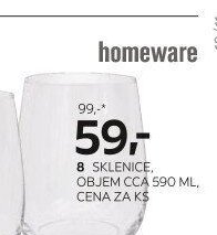 8 sklenice, objem cca 590 ml