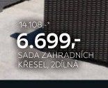 SADA ZAHRADNÍCH KŘESEL, 2DÍLNÁ