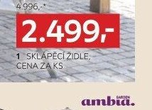 Sklápěcí židle, cena za ks