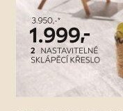 Nastavitelné sklápěcí křeslo