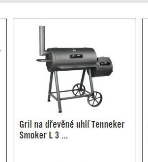 Gril na dřevěné uhlí Tenneker Smoker L