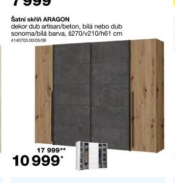 Šatní skříň ARAGON