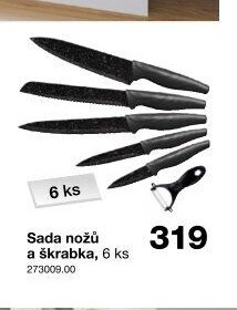Sada nožů a škrabka