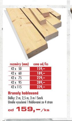 Hranoly hoblované