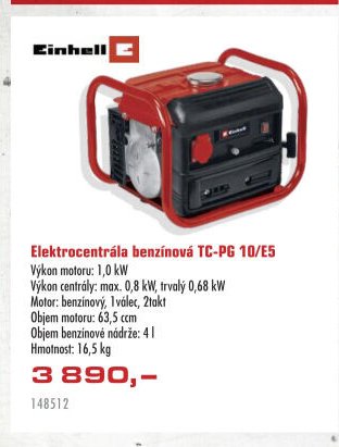 Elektrocentrála benzínová TC-PG 10/E5