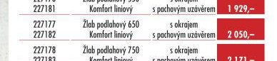 Žlab podlahový 650 Komfort liniový