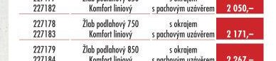 Žlab podlahový 750 Komfort liniový