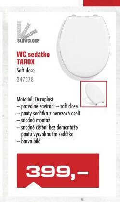 WC sedátko TAROX Soft close