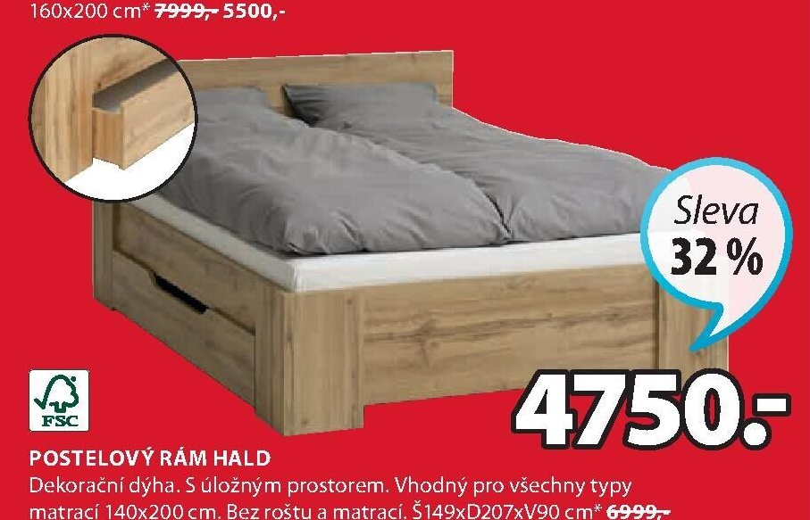 Postelový rám HALD
