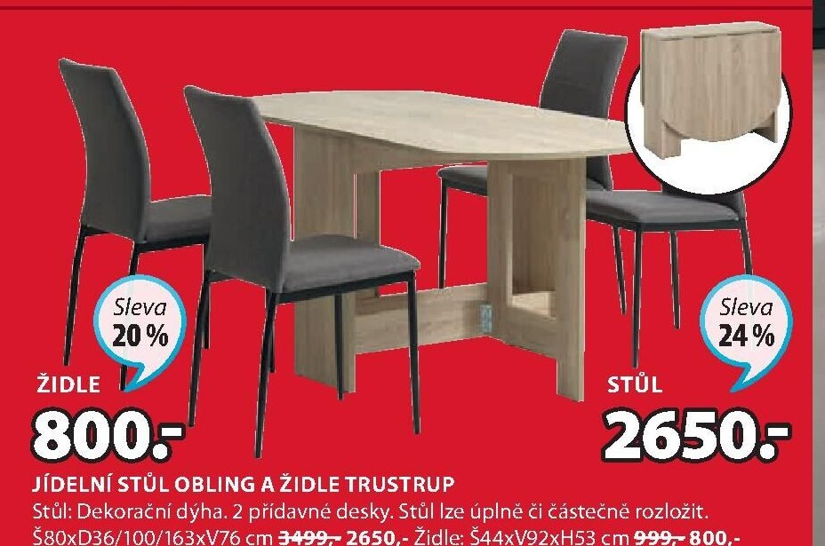 JÍDELNÍ STŮL OBLING