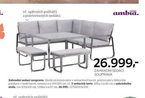 Zahradní sedací souprava
