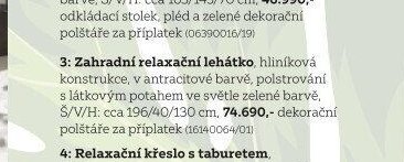 Zahradní relaxační lehátko