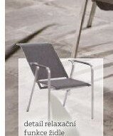 detail relaxační funkce židle