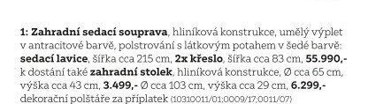 Zahradní sedací souprava